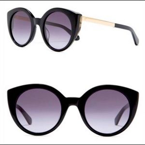 Kate Spade Norina Black Cat Eye 50mm Sunglasses